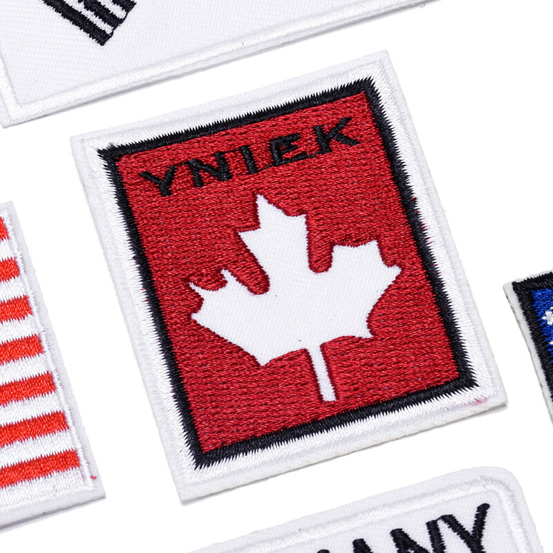 National Flag Series สำหรับเสื้อผ้า DIY รีดผ้าบนแพทช์ปักสำหรับหมวกกางเกงยีนส์สติกเกอร์เย็บบน Patch Applique badge