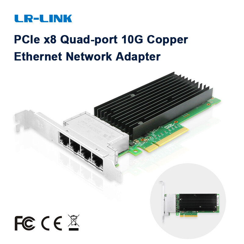 Carte réseau LRES1013PT, 10 go Ethernet RJ45 Lan, Quad Port PCI Express x8, adaptateur, Compatible Nic LR-LINK, IntelX710-T4