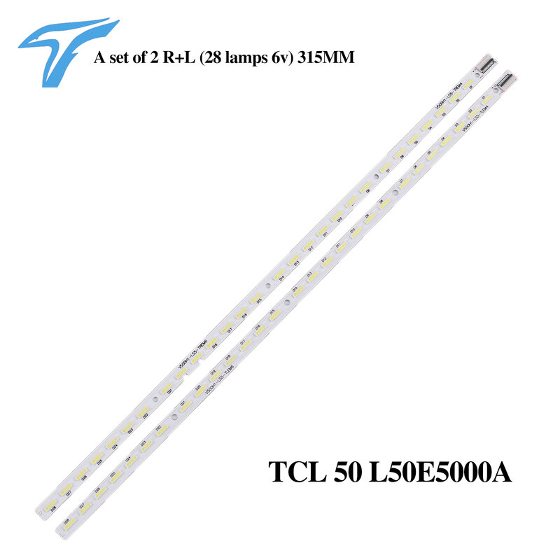 Tira de lâmpada LED, novo, 2 peças por lote, L50E5000A, V500H1-LS5-TLEM4, V500H1-LS5-TREM4, V500H1-LS5-TLEM4, V500HJ1-LE4, 28LED, 315mm