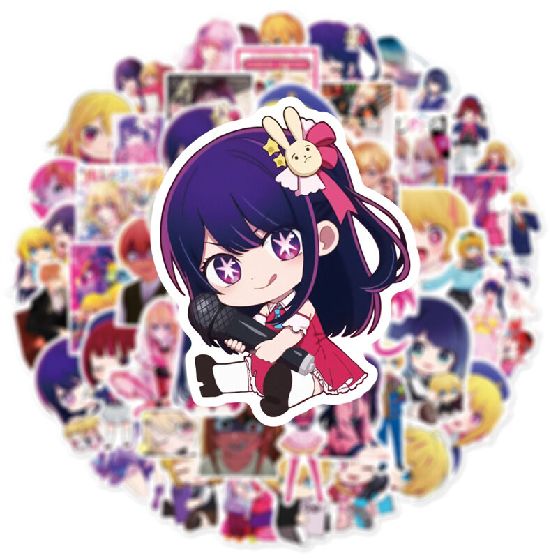 Anime Oshi No Ko Sticker Cosplay Accessories Prop Decal Waterproof Cartoon Collect Stickers