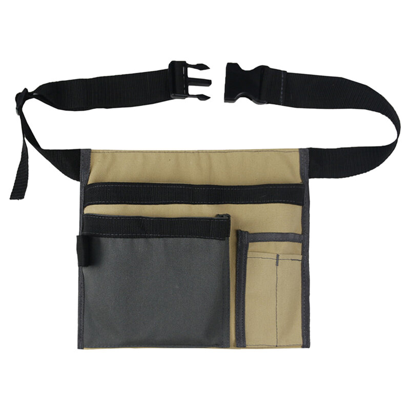 Bolsa ajustável para avental de trabalho, resistente ao desgaste, lado único, cinto de ferramenta resistente, para pack, portátil, de lona, 6 bolsos