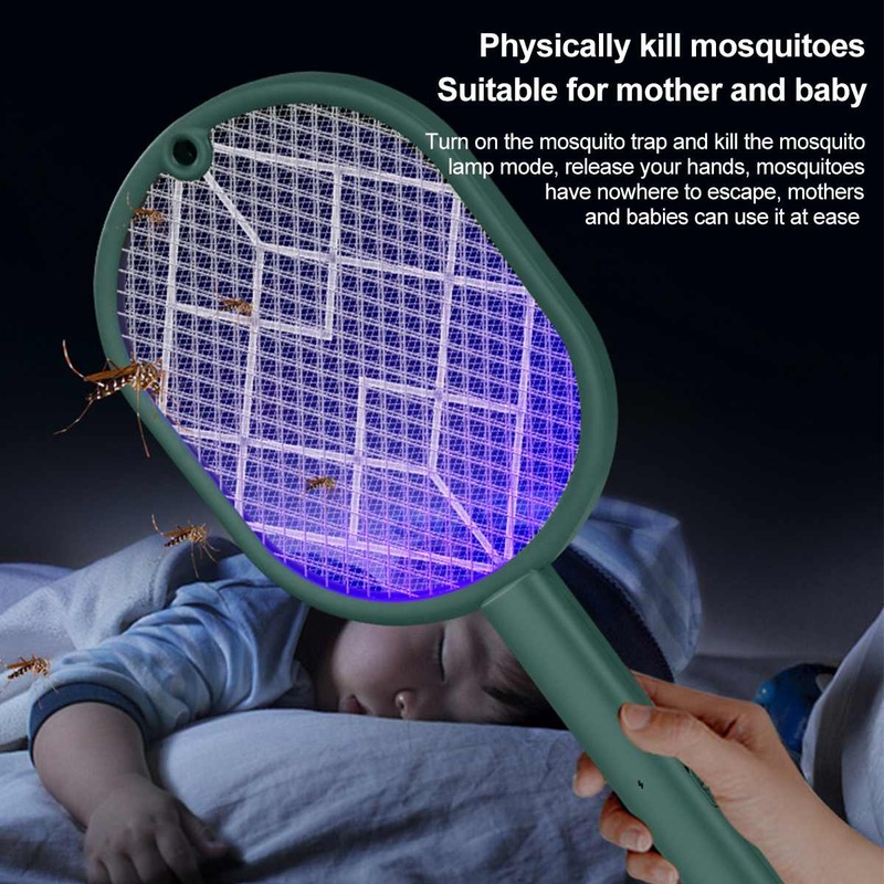 Raquette électrique 2 en 1 pour insectes, Rechargeable par USB, anti-moustique, pour tuer les insectes volants, piège, nouveauté 2022