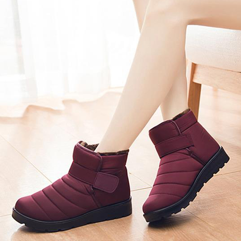 Botas de nieve con plataforma para Mujer, zapatos impermeables, botines gruesos, informales, para invierno