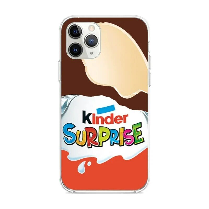 Chocolat Kinder Joie Surprise Oeuf Pour IPhone 14 13 12 11 XS X Mini Pro Max SE 2022 Doux Transparent Couverture de Téléphone