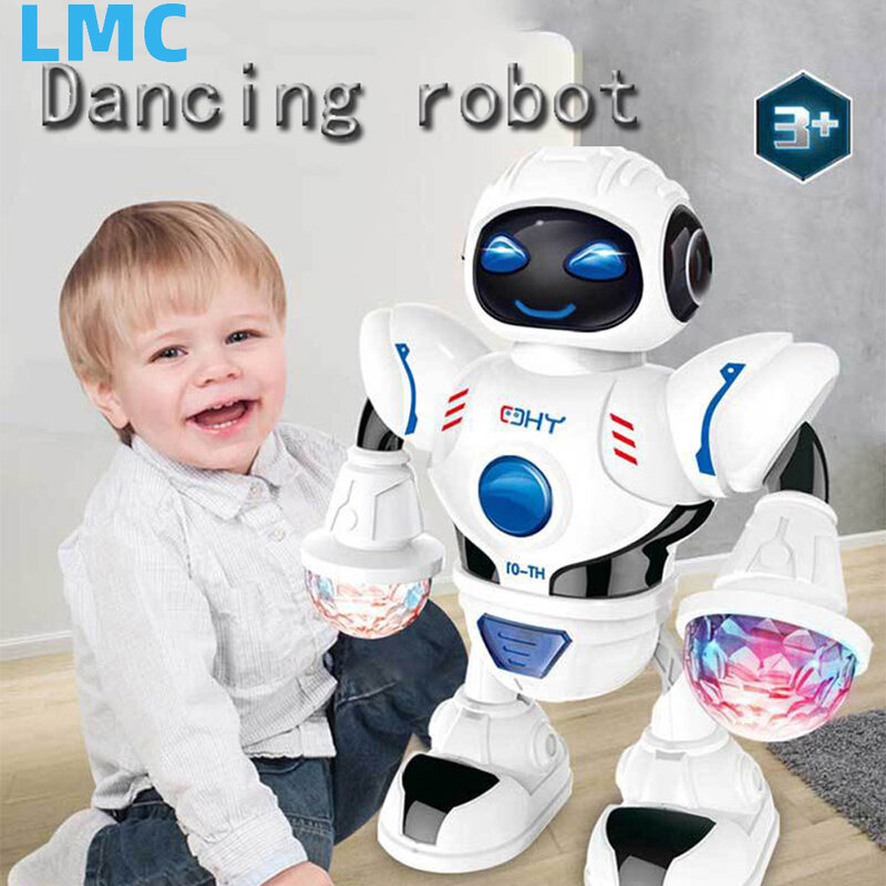 LMC الرقص روبوت الموسيقى الإلكترونية لامعة خارقة لعب الاطفال الدمى التي يمكن الغناء الرقص مرافقة التفاعل مفاجأة هدية للأطفال التسليم السريع الواردة