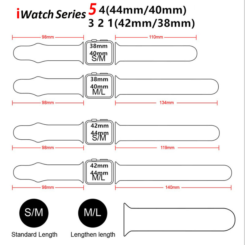 Силиконовый ремешок для Apple Watch band 44 мм 40 мм 45 мм 41 мм 42 мм 38 мм 44 45 мм correa ремешок для часов браслет pulseira iWatch 6 5 4 7 SE