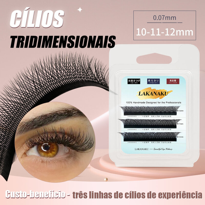 LAKANAKU YY Shape Volume Lashes Y Eyelash Extensions Cilia and Brazilian Volume Cashmere Mink Eyelash Extensions Cilios YY