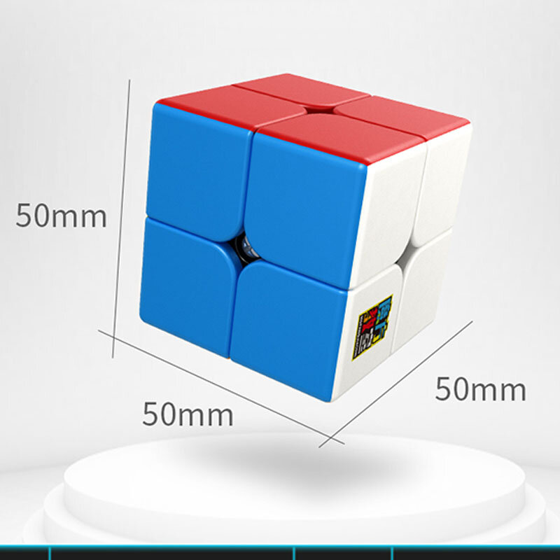 Mainan edukasi 2x2x2 saku Mini, mainan kubus profesi kubus ajaib kecepatan 2x2 untuk anak-anak, mainan kubus Anti kecemasan