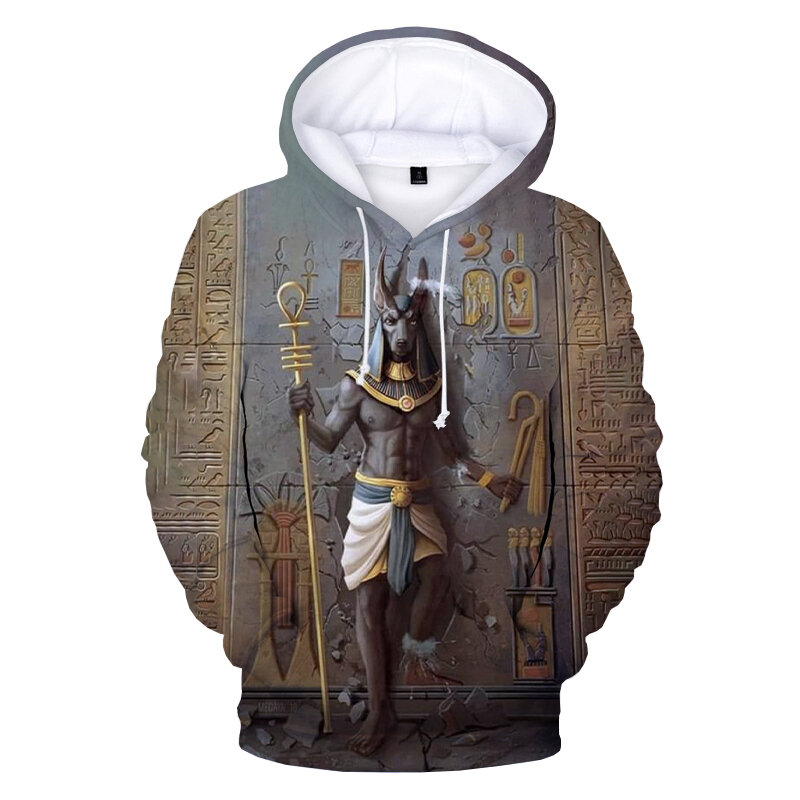 Sweat-shirt à capuche pour hommes et femmes, Streetwear, avec impression 3D, Horus, œil de dieu égyptien, haraoh, Anubis, 2022
