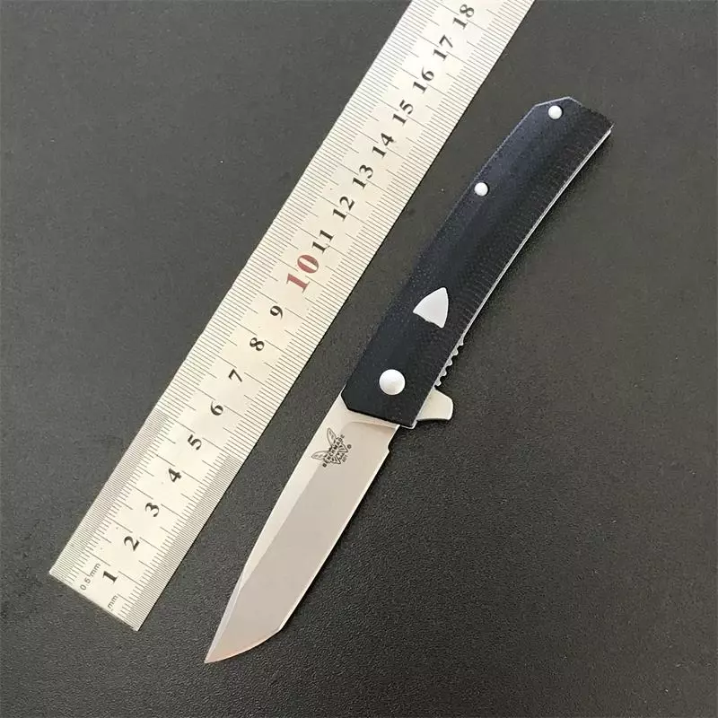 G10 pegangan BENCHMADE 601 pisau lipat kekerasan tinggi 440C pisau luar ruangan berkemah keamanan saku pisau