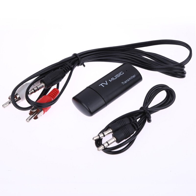 Черный USB аудио передатчик беспроводной стерео музыкальная шкатулка адаптер для ТВ MP3 ПК