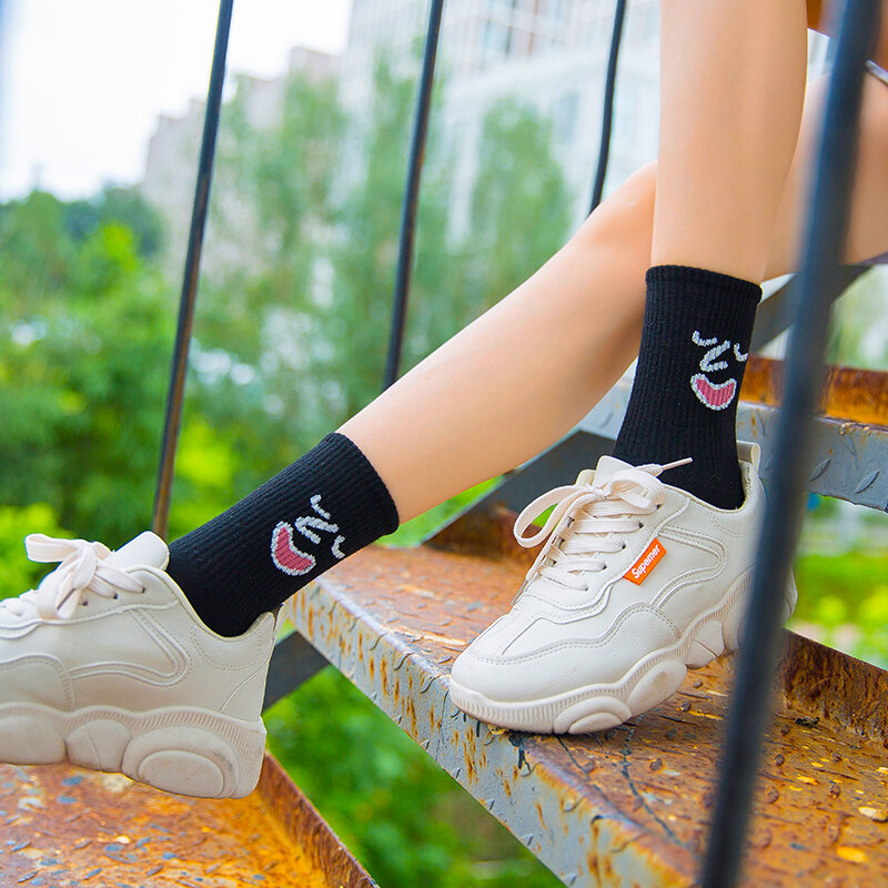 10/5 пар, корейские новые поступления, Модные женские повседневные смешные носки карамельных цветов в стиле Харадзюку, женские круглые носки для школьниц
