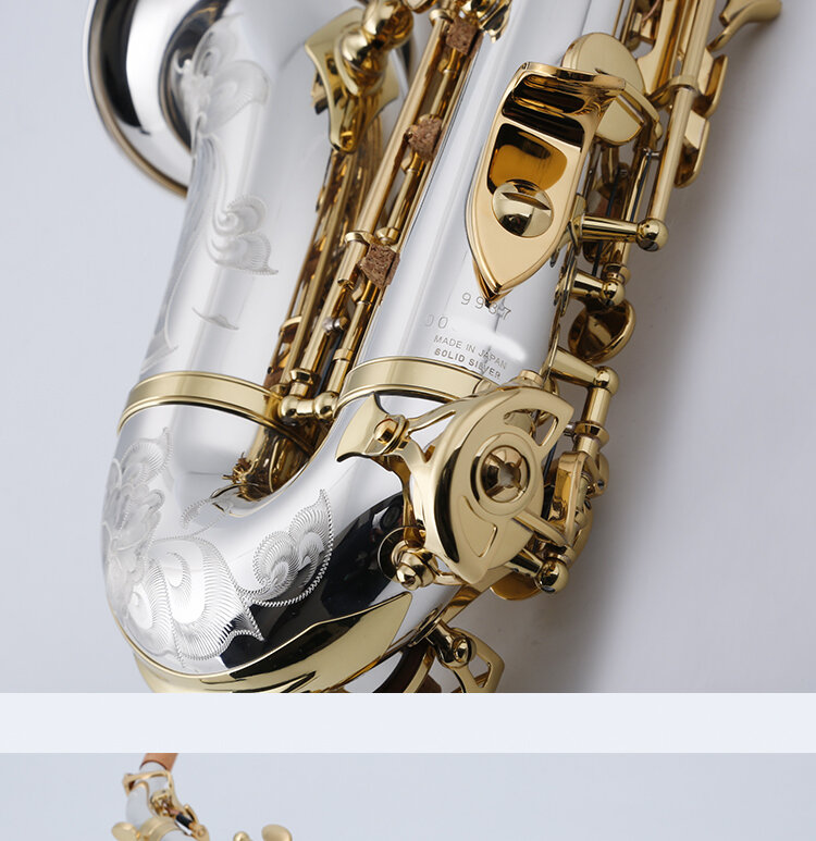 Saxofón Soprano SC- W037, Saxo plano recto B de alta calidad, níquel plateado, Musical, con cajas duras, envío gratis