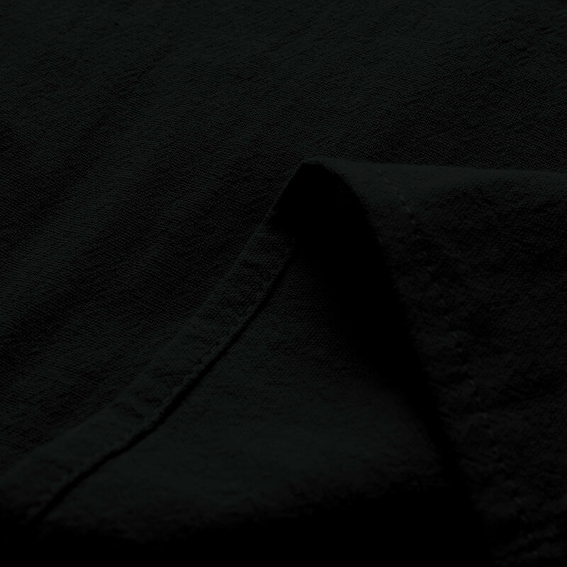 Moda masculina casual simples algodão e linho pequena impressão lapela t camisa de manga longa camisa de manga longa superior manga comprida camisas planas para homem