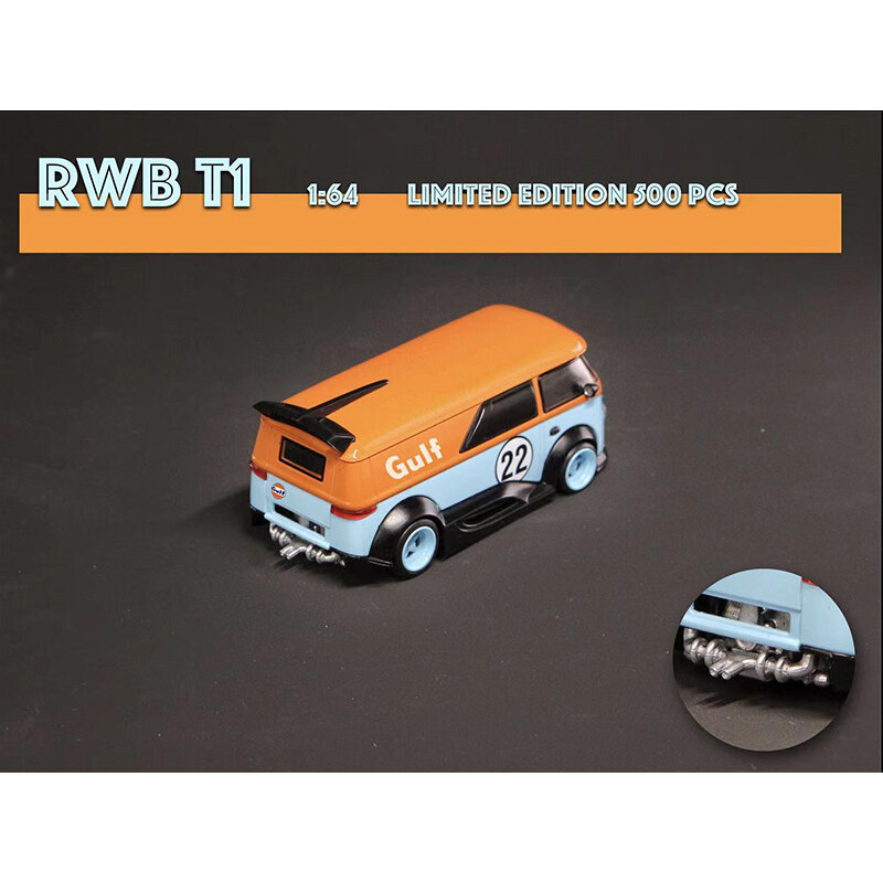 RWB 1:64 T1 خليجية واسعة الجسم تعديل فان سبيكة ديوراما نموذج سيارة جمع مصغرة كاروس اللعب في الأوراق المالية