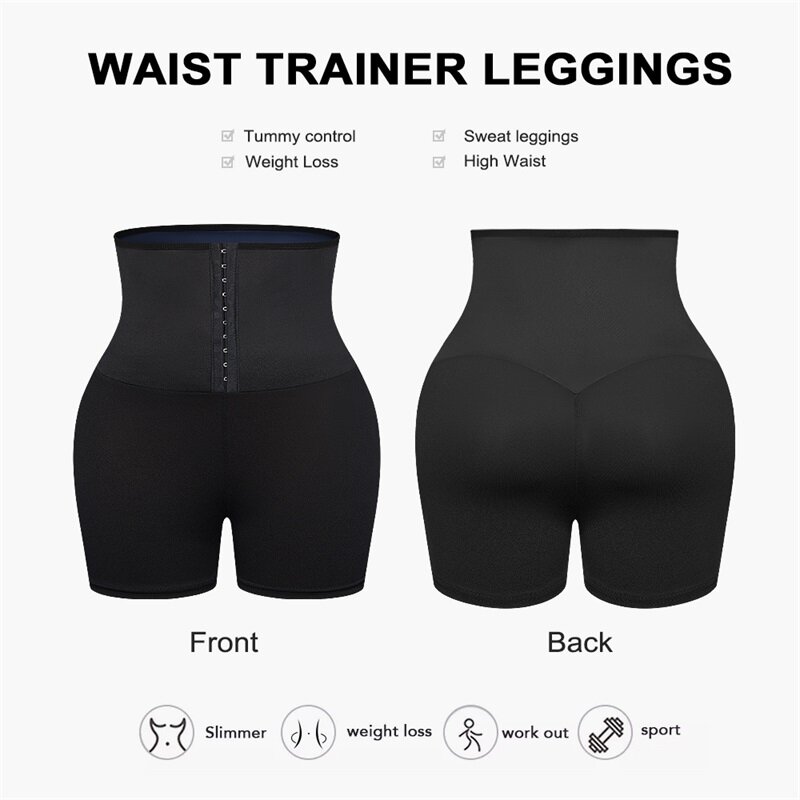2022 New Fashion 2 Colour Sport Waist Trainer Leggings Women Yoga Body Shaper Tummy Slimming Breathable Body High Suit