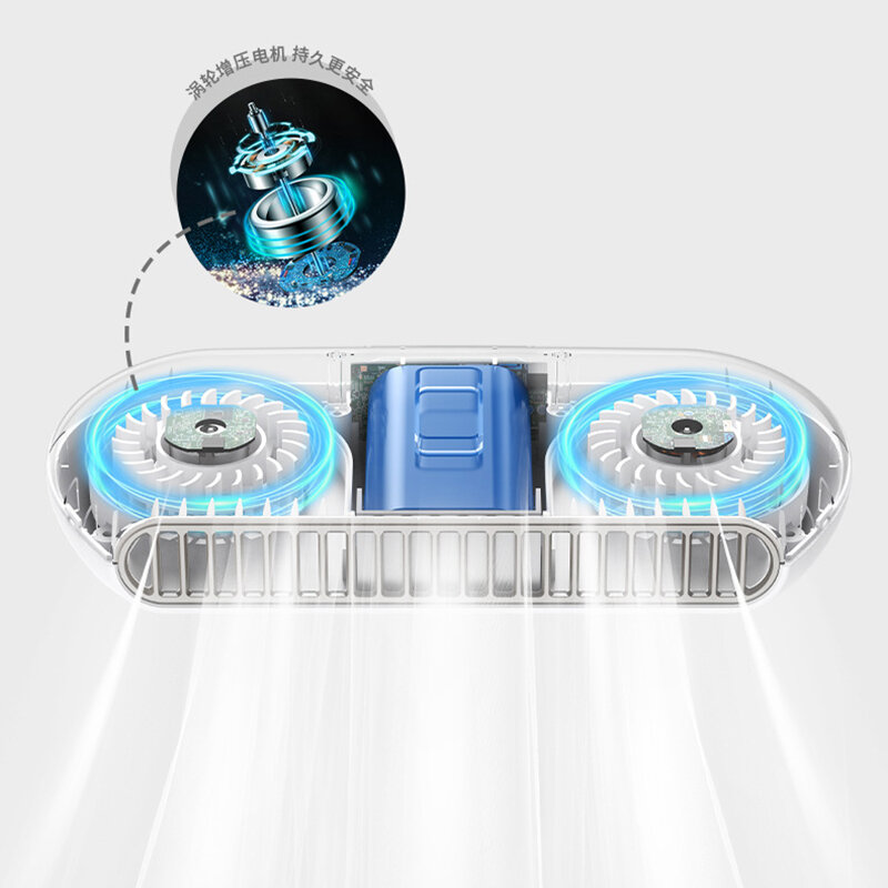 クリップファンポータブルusbベビーカーファン4速度静音クリップオンミニテーブルファン360 ° 回転可能なバッテリー白色