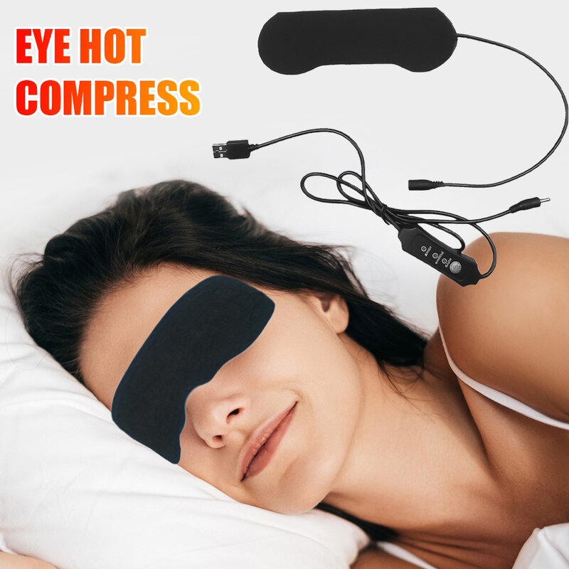 Maschera per la copertura degli occhi riscaldata maschera per gli occhi per dormire con impacco per gli occhi USB con controllo della temperatura e del Timer per alleviare l'affaticamento degli occhi