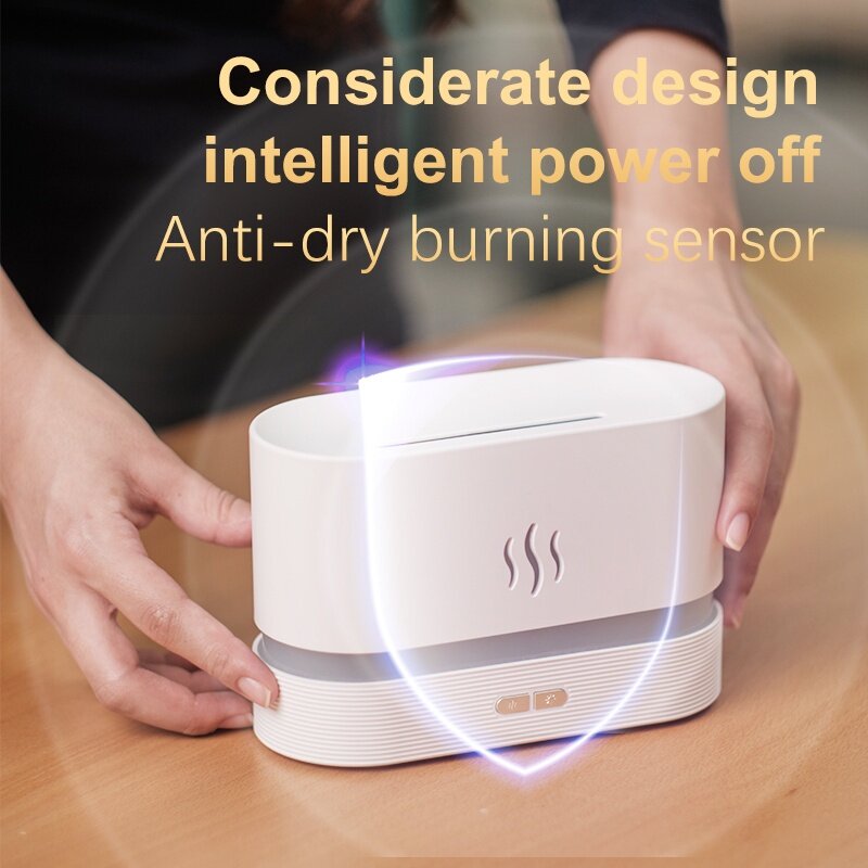 Płomień rozpylacz zapachów USB dyfuzor olejków eterycznych symulacja ultradźwiękowy nawilżacz Home Office Mist Maker Fogger lampa Difusor