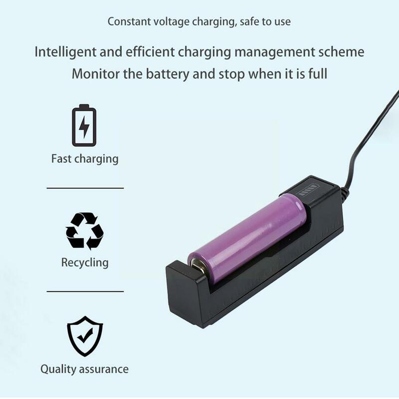 Universelle 1 slot batterie usb ladegerät adapter led ladung für wiederauf ladbare batterien li-ion 18650 26650 14500 charg h2p9