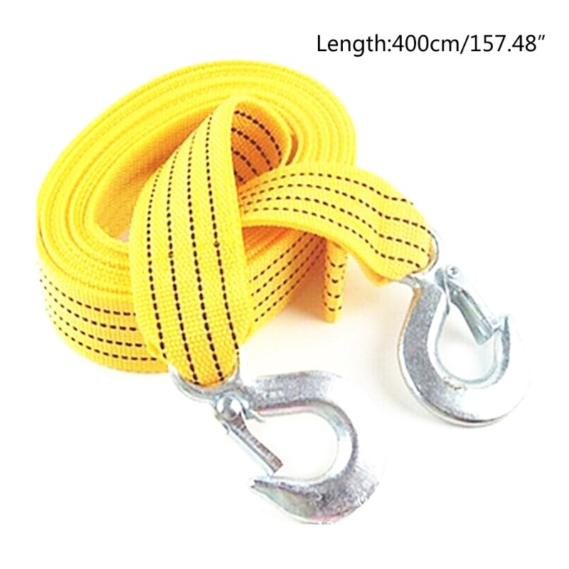 4M 5 Ton kabel holowniczy holowanie ciągnąć linę pasek kute stalowe haki odzyskiwanie drogi przyczepa kabel wyciągarki