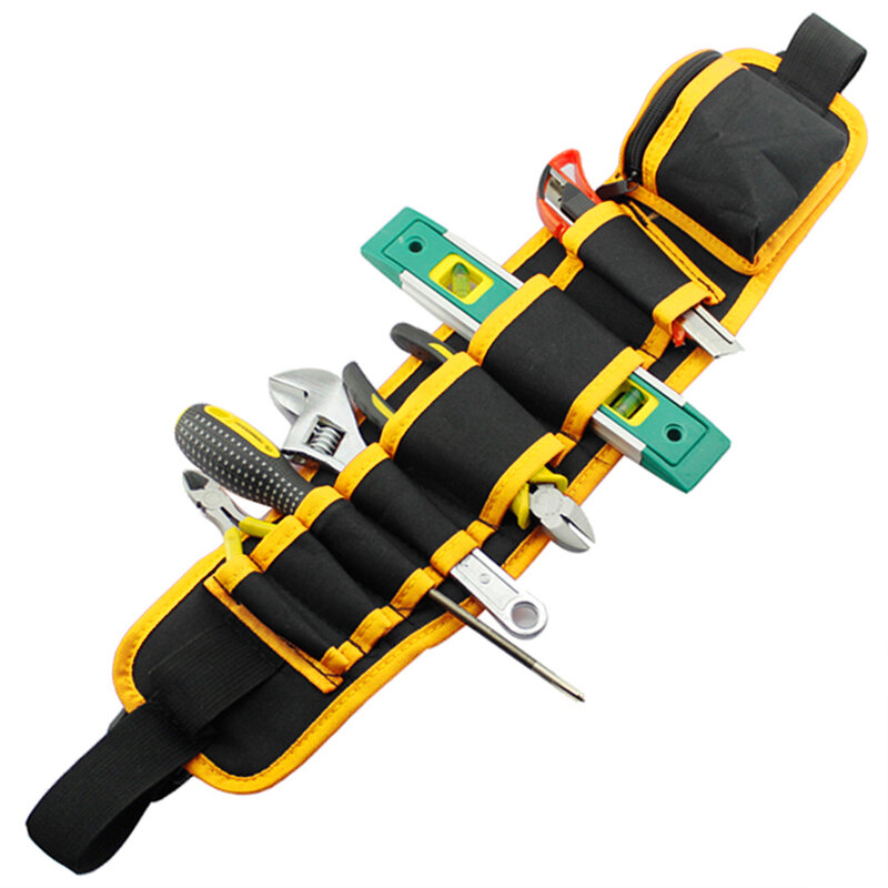Bolsa de herramientas con múltiples bolsillos, bolsa de almacenamiento de herramientas de electricista, cinturón, bolsillo de cintura, oganizador