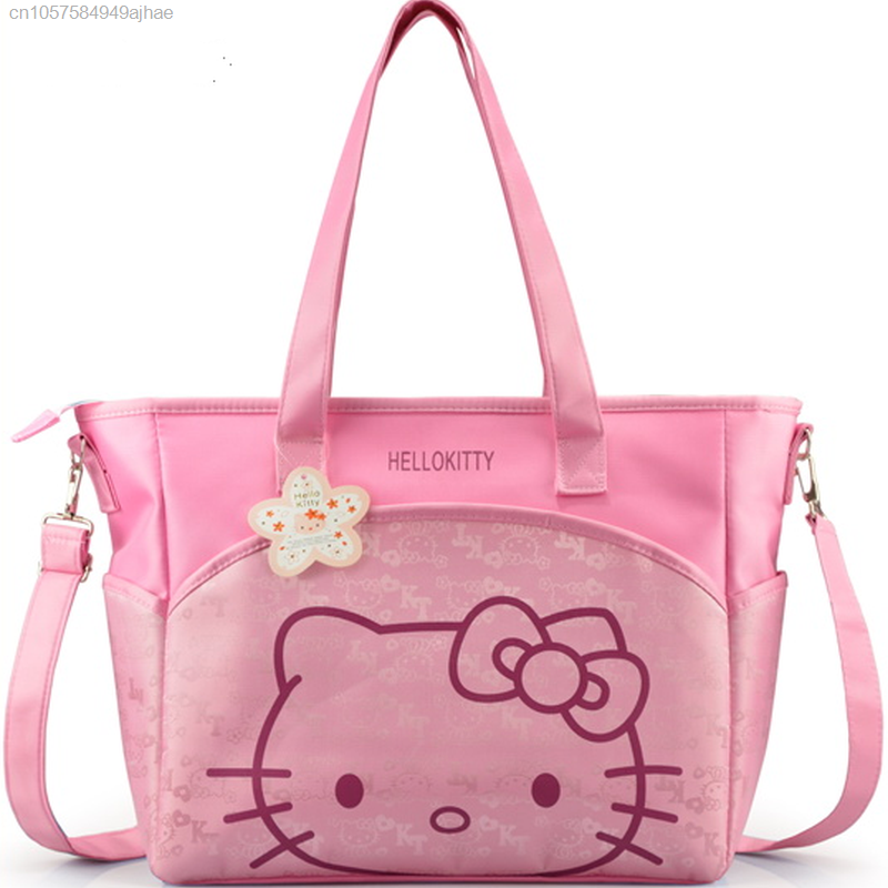 Sanrio Hello Kitty กระเป๋าอเนกประสงค์ขนาดใหญ่ความจุกระเป๋าถือกระเป๋า Messenger ผู้หญิงกระเป๋าถือผู้หญิงแฟ...