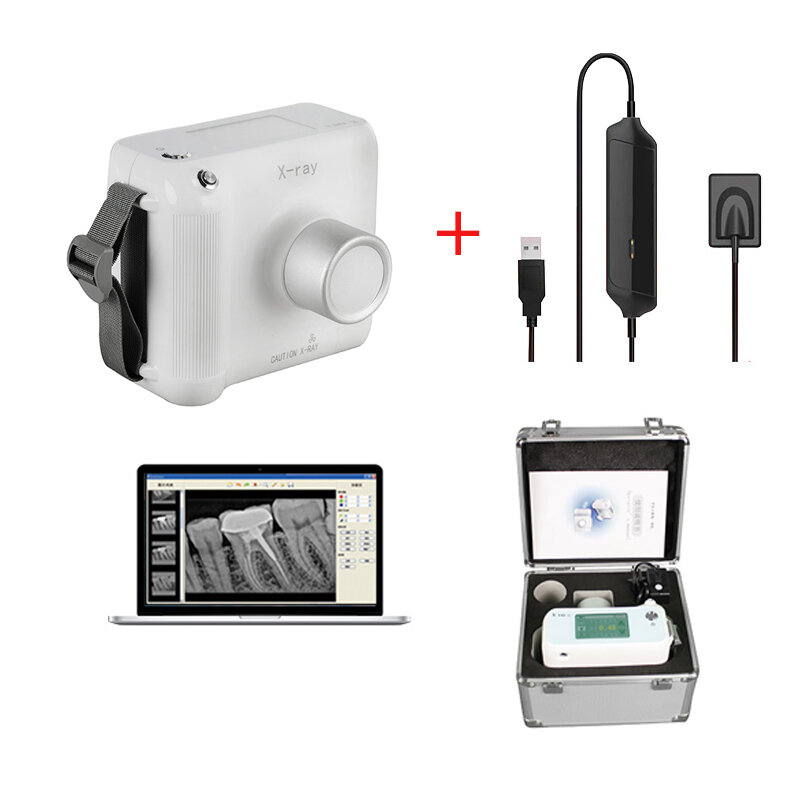 Digitale Dental Ausrüstung X-ray Maschine Touchscreen X Ray DC Handliche RVG HDR 500a Sensor Tragbare Dental Xray einheit