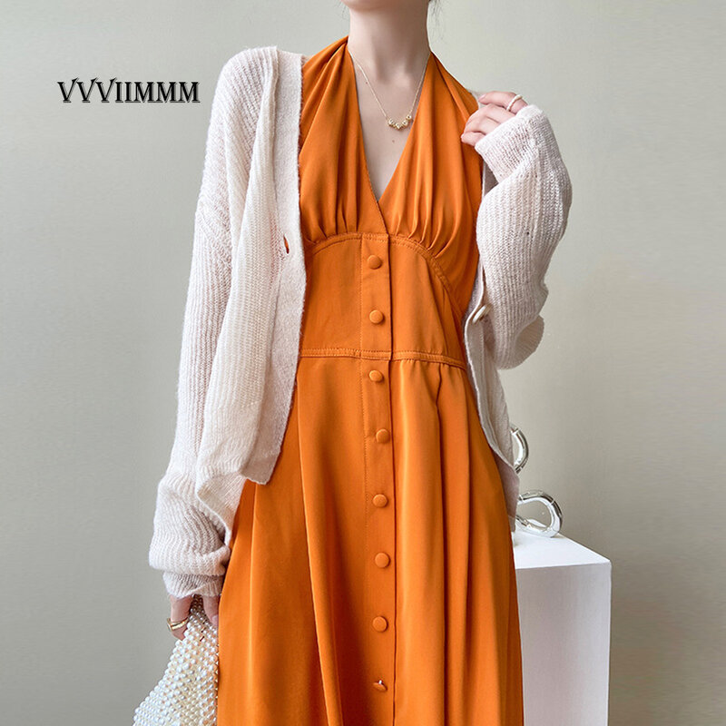 새로운 2022 여성 톱 카디건 모헤어 게으른 코트 원 버튼 선 스크린 얇은 니트 여성 겉옷 한국 패션 Y2k 블라우스