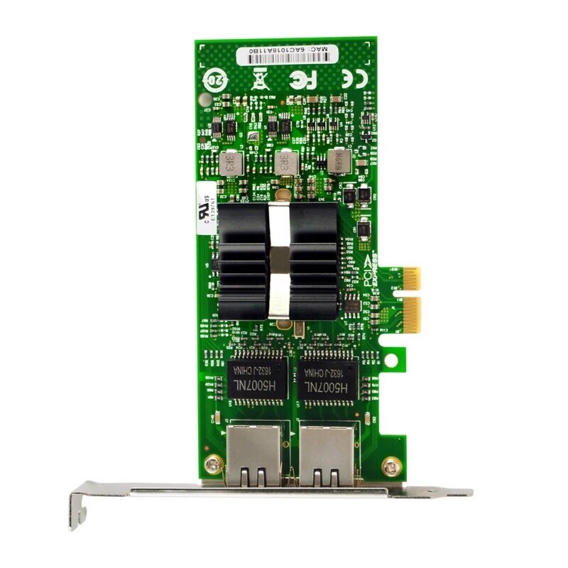 منفذ مزدوج نيك PCI اكسبرس X1 جيجابت بطاقة الشبكة ل 82576-T2 محول إيثرنت 1000Mbps RJ45 منافذ سطح المكتب بطاقة الشبكة
