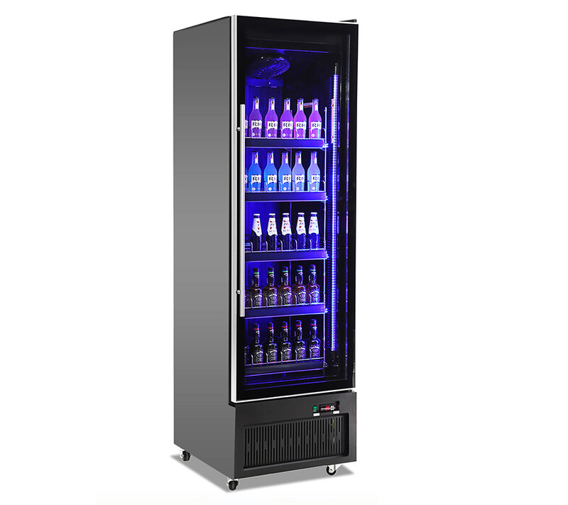 Exibição comercial refrigerador supermercado equipamentos de refrigeração porta de vidro vertical geladeira