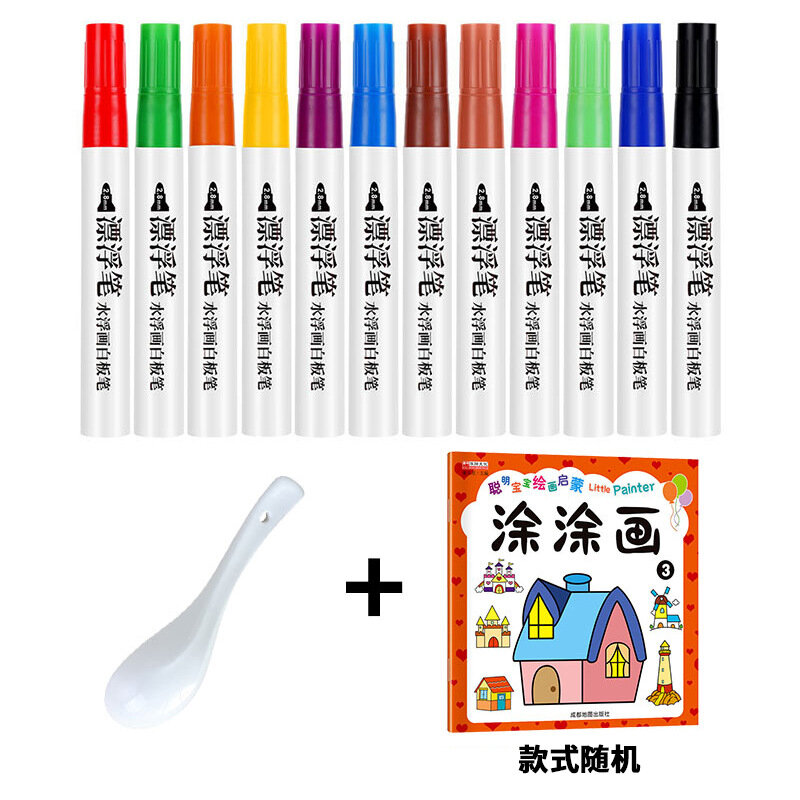 Magical 3D Painting Erasable Pen Water Floating Mark Pen Whiteboard Markers Doodle Pen for Childrens Learning Painting Tool Toys