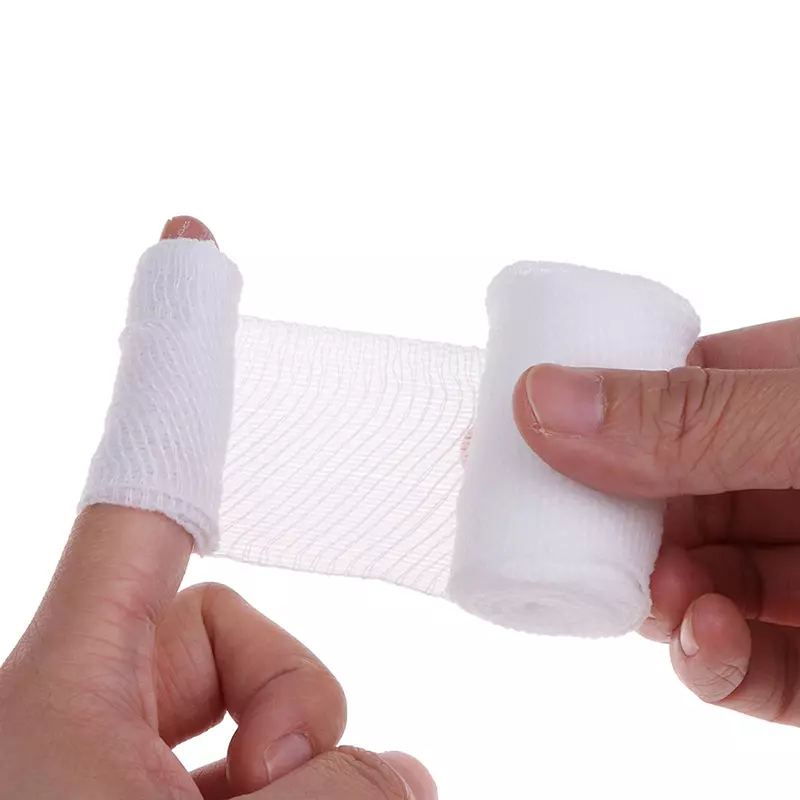 Cuidados de emergência amigável respirável bandagem de algodão pbt elástico bandagem pele kit de primeiros socorros gaze ferida vestir enfermagem médica