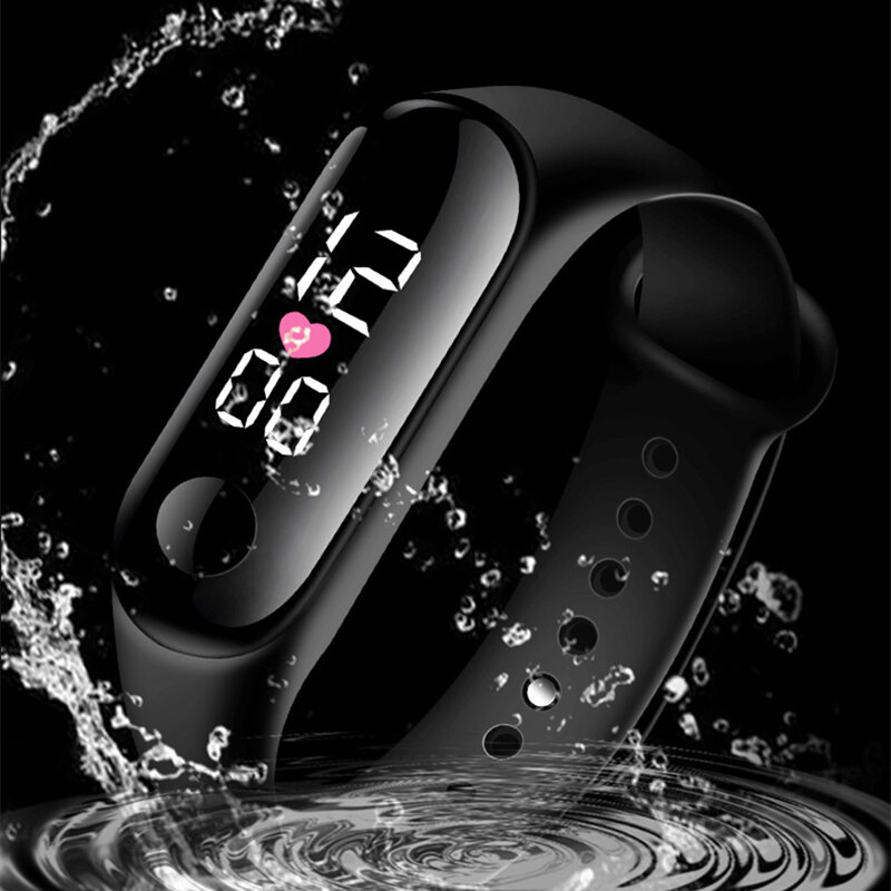 Reloj electrónico inteligente para niños y niñas, pulsera deportiva con pantalla táctil Led, resistente al agua