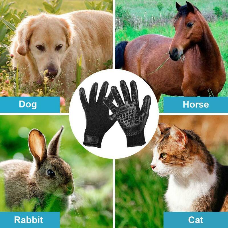 Handschoenen Voor Het Verzorgen Van Huisdieren Wanten Zacht Afwerpen, Baden Efficiënt Haarverwijderaar Handschoenborstel Voor Puppy Katten Honden En Paarden
