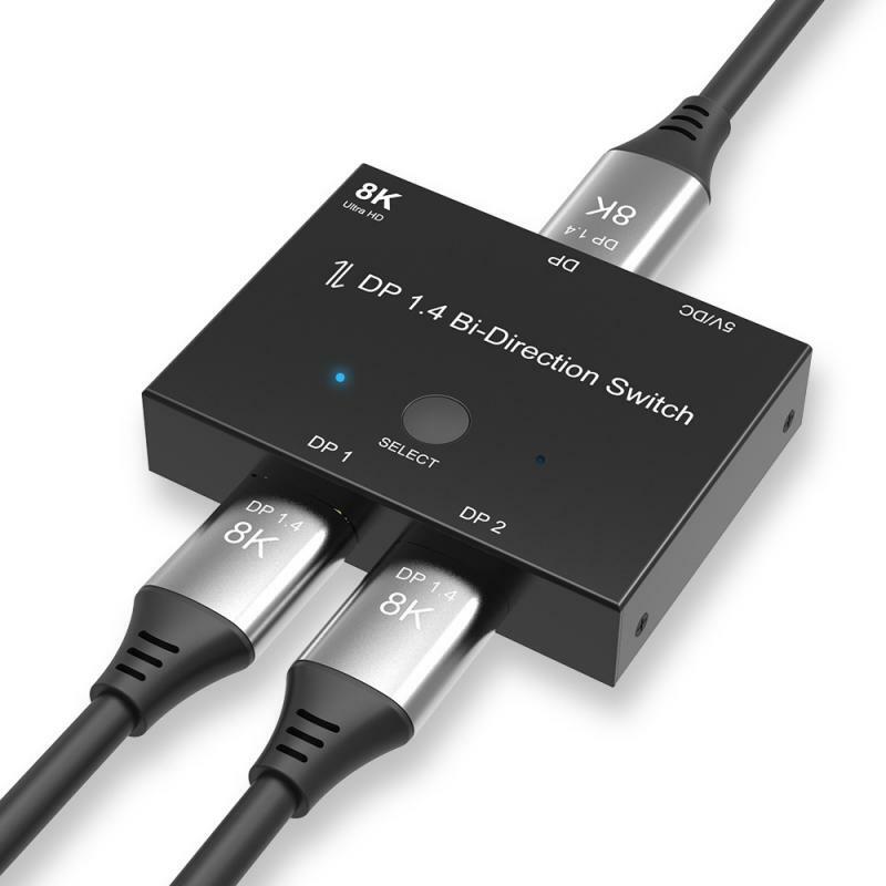 1 ~ 5 sztuk 2x1 Bi-Direction HDMI-kompatybilny 2 w 1 Out Adapter do przełącznika 8K @ 60Hz 4K @ 120Hz 1x2 rozdzielacz konwertera z przełącznikiem