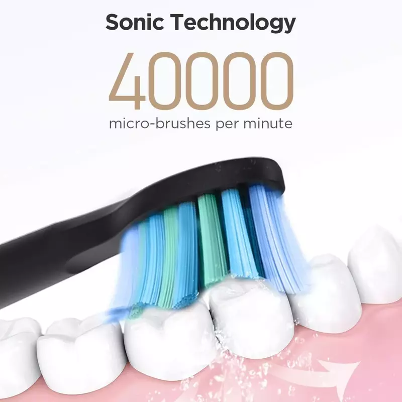 2022 fairywill fw507 sonic escova de dentes elétrica para adultos crianças 5 modos temporizador inteligente recarregável 8 super branqueamento escova de dentes h