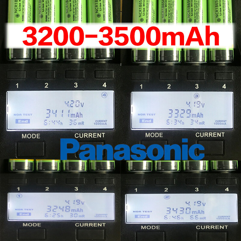 100% original novo ncr18650b 3.7v 3400mah 18650 bateria de lítio recarregável para panasonic lanterna baterias + apontou