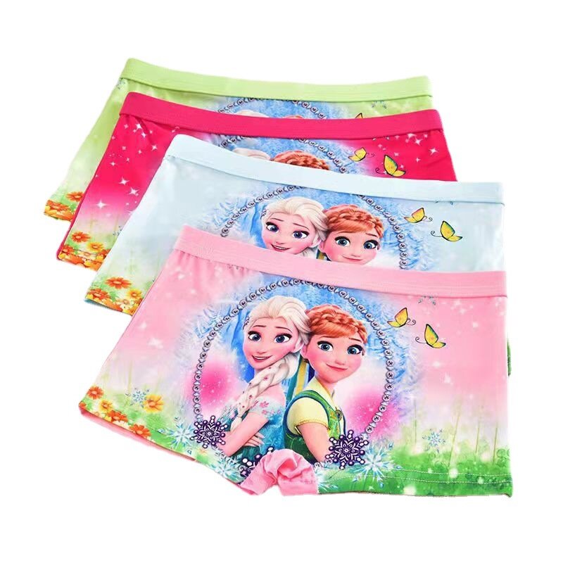 Calzoncillos bóxer de Frozen para niña, ropa interior de Anna y Elsa, traje, 4 piezas