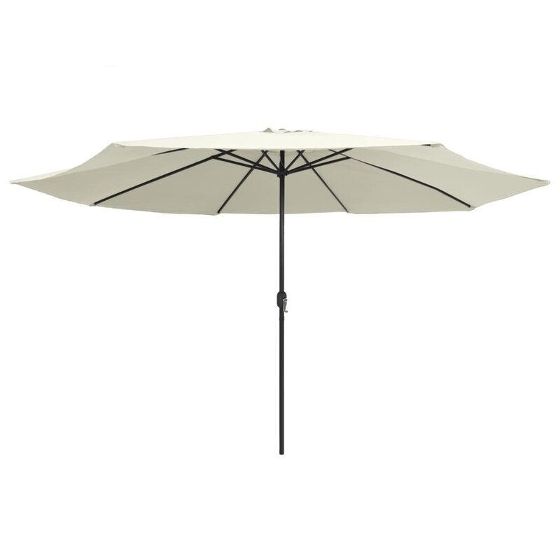 مظلة في الهواء الطلق مع قطب معدني 157.5 "الرمال البيضاء