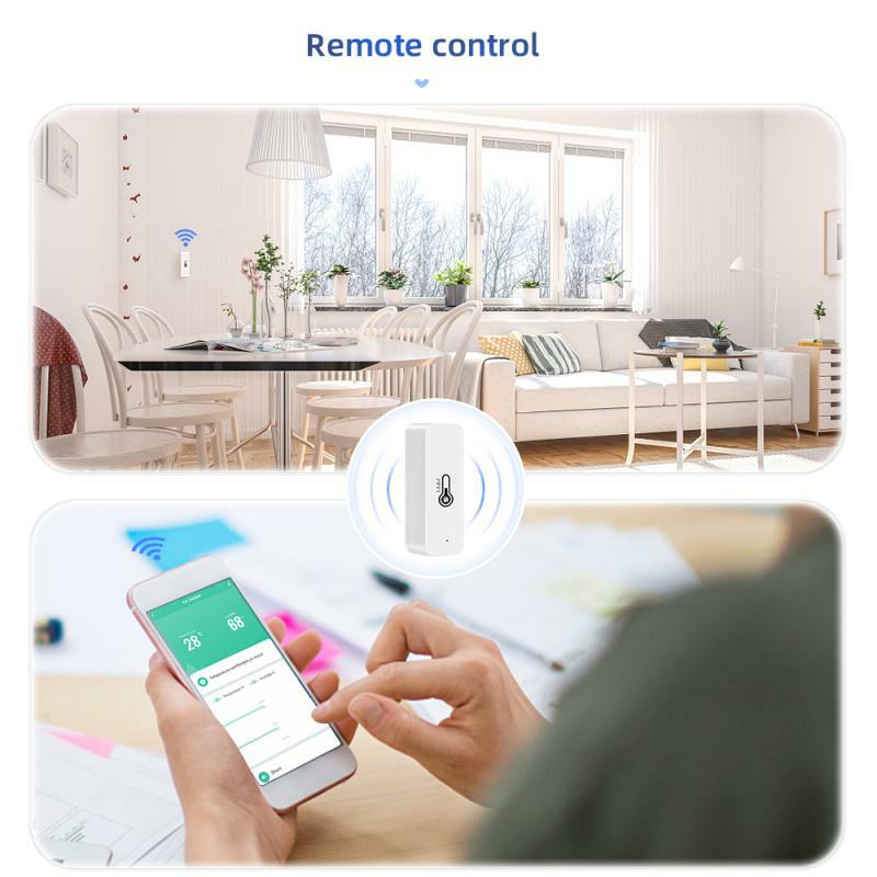 Novo tuya inteligente wifi/zigbee temperatura e sensor de umidade higrômetro indoor controlador monitoramento trabalho com alexa google casa