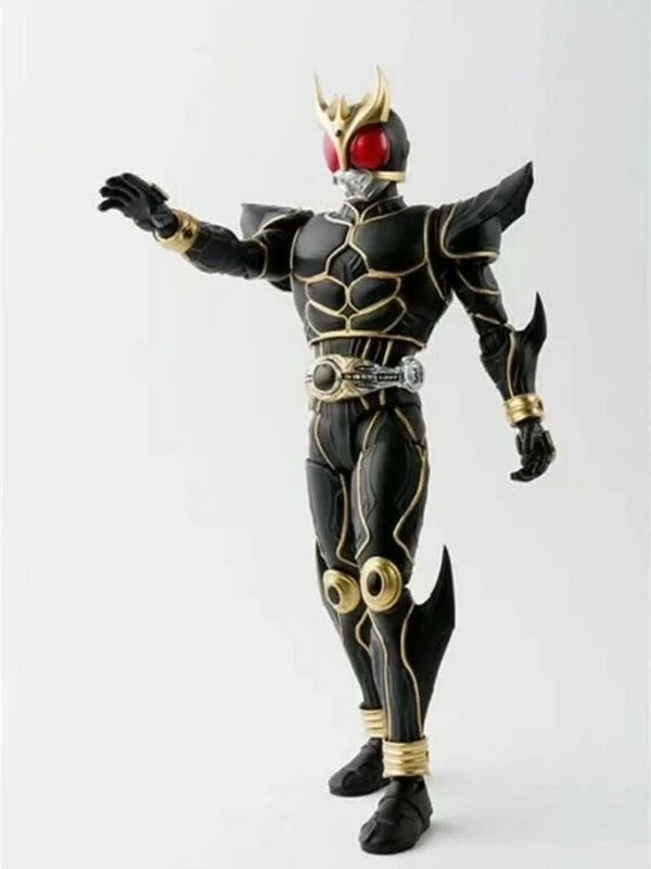 Cavaleiro mascarado mascarado superman 2 real osso escultura h ultimate gujia preto olho preto ouro modelo de ação