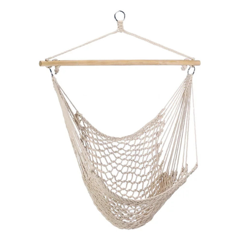 Dormitory Swing Summer Outdoor Hanging Chair Camping Adult Swing Rocking Chair Cotton String Mesh Children Leisure Hammock