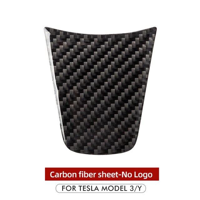 Patch de protection de volant en Fiber de carbone pour Tesla modèle 3/Y/S/X, accessoires de décoration intérieure, trois autocollants de voiture