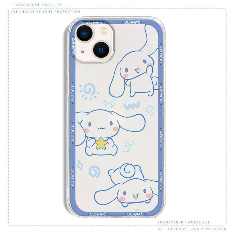 Sanrio Cinnamoroll Funda Phone Case For iPhone 11 13 12 Pro Max 12 13 Mini X XR XS MAX SE 2020 7 8 6s Plus Cute Clear Celular