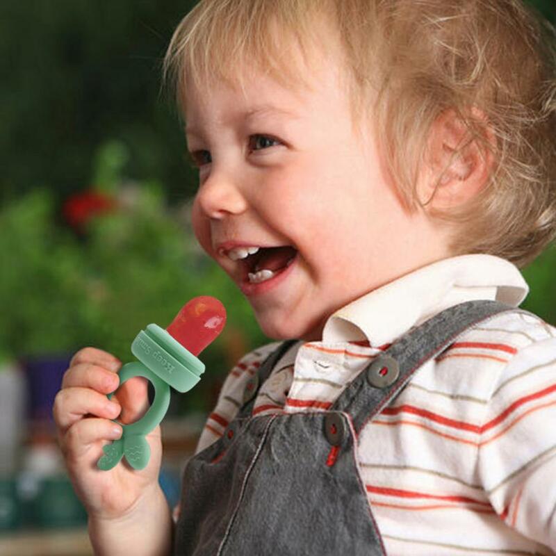 1 Set Dot Makanan dengan Penutup Kreatif Mudah Dibawa Bayi Mengunyah Makanan Nibbler Pengumpan Buah untuk Piknik