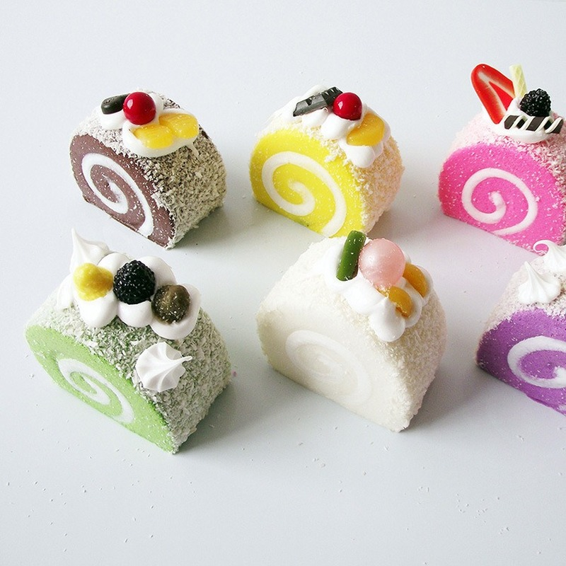 냉장고 자석 인공 케이크 스티커 1 개, 크리에이티브 홈 장식 사진 소품 멋진 가게 소품 아이를 위한 귀여운 장난감