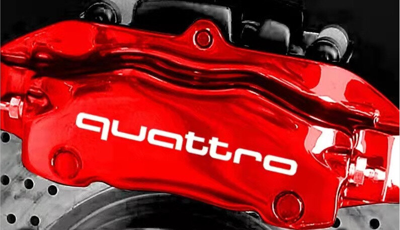 Autocollants haute température pour voiture, pour Audi Quattro A1 A3 A4 A4L A6 A6L A7 A8 Q3 Q5 Q7 TT S RS, étrier de frein, 6 pièces/ensemble