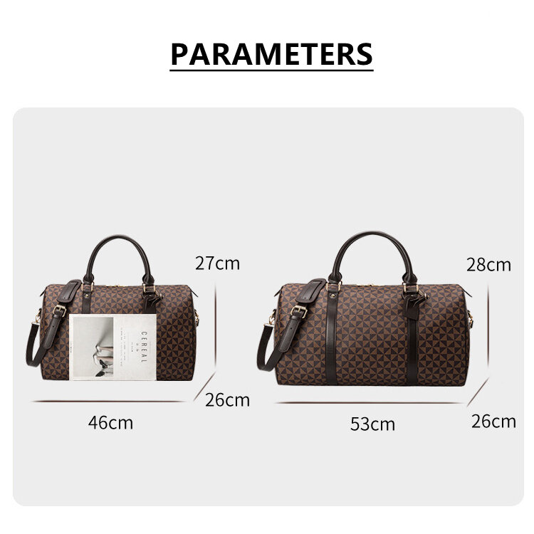 Fashion Waterproof Travel Bags Men/Women Fitness Handbag Leather Shoulder Bag Middle Size Business Travel Tote Luggage Bag