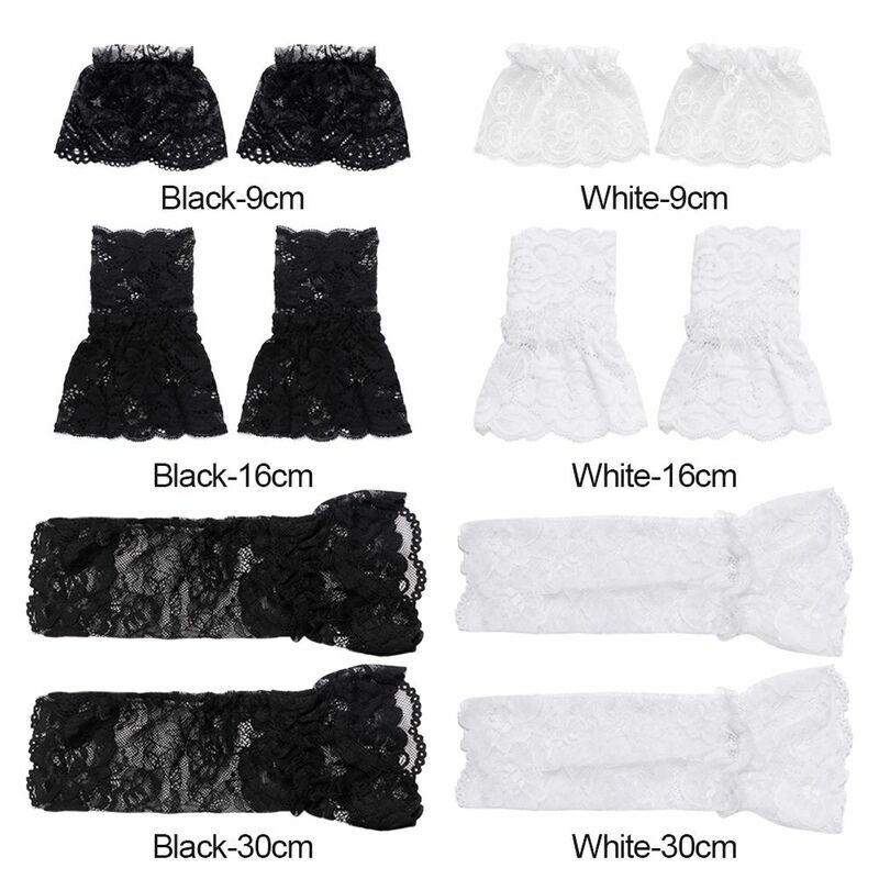 Spring Autumn Sweater Decorative Gloves Scar Cover Fake Sleeve Detachable Sleeve Cuffs Ruffles Elbow Sleeve Lace Cuffs